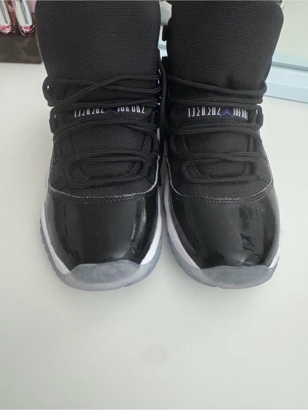 Nike Kids Black High-Top Sneakers with Glossy Toe